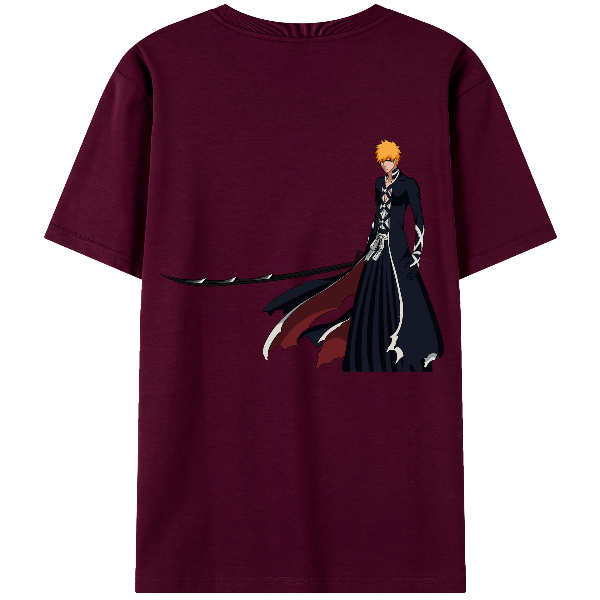 （画像用） ブリーチ 黒崎一護（くろさき いちご）BLEACH Kurosaki Ichigo レディース半袖Tシャツ(バックプリント)